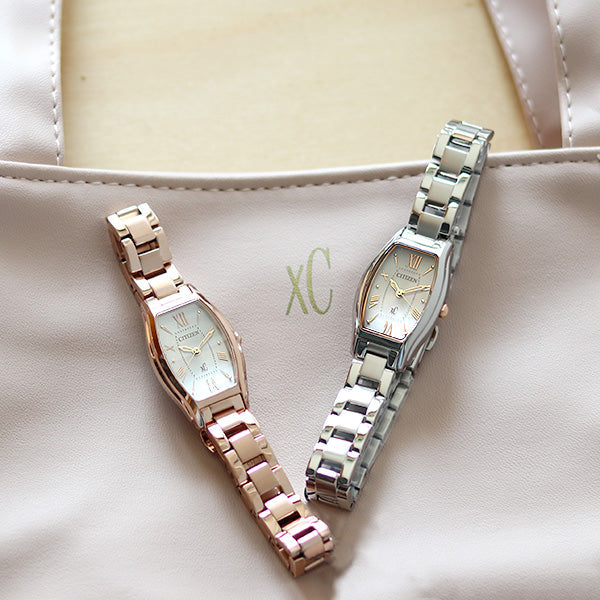 選べるモデル】華奢でエレガントな長角ケースが魅力のエコドライブ