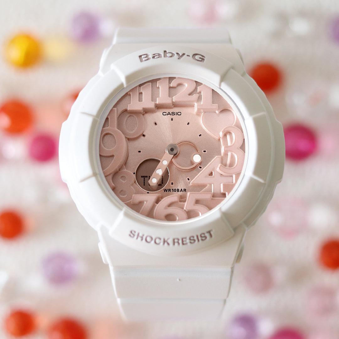 CASIO Baby-G bga-131　ジーショック　オフホワイト×ピンク BABY-G ポイント最大6倍 レビュー3年保証 ベビーG カシオ Baby-G 白