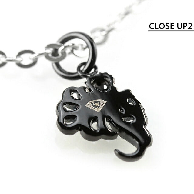 ライオンハート ネックレス メンズ ブランド LION HEART 動物 04N134SM ブラック シルバー アクセサリー 04N134SM