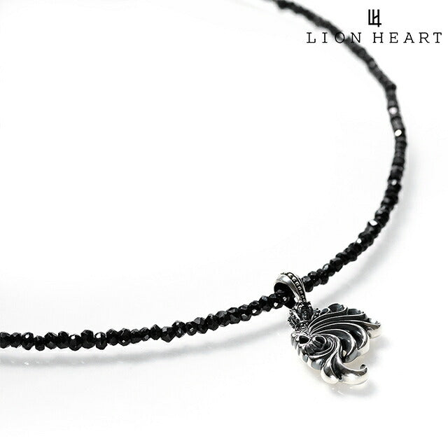 ライオンハート ネックレス メンズ ブランド LION HEART ハウル 動物 04N13HL02 シルバー ブラック アクセサリー 04N13HL02