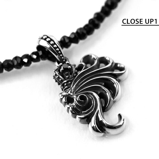 ライオンハート ネックレス メンズ ブランド LION HEART ハウル 動物 04N13HL02 シルバー ブラック アクセサリー 04N13HL02