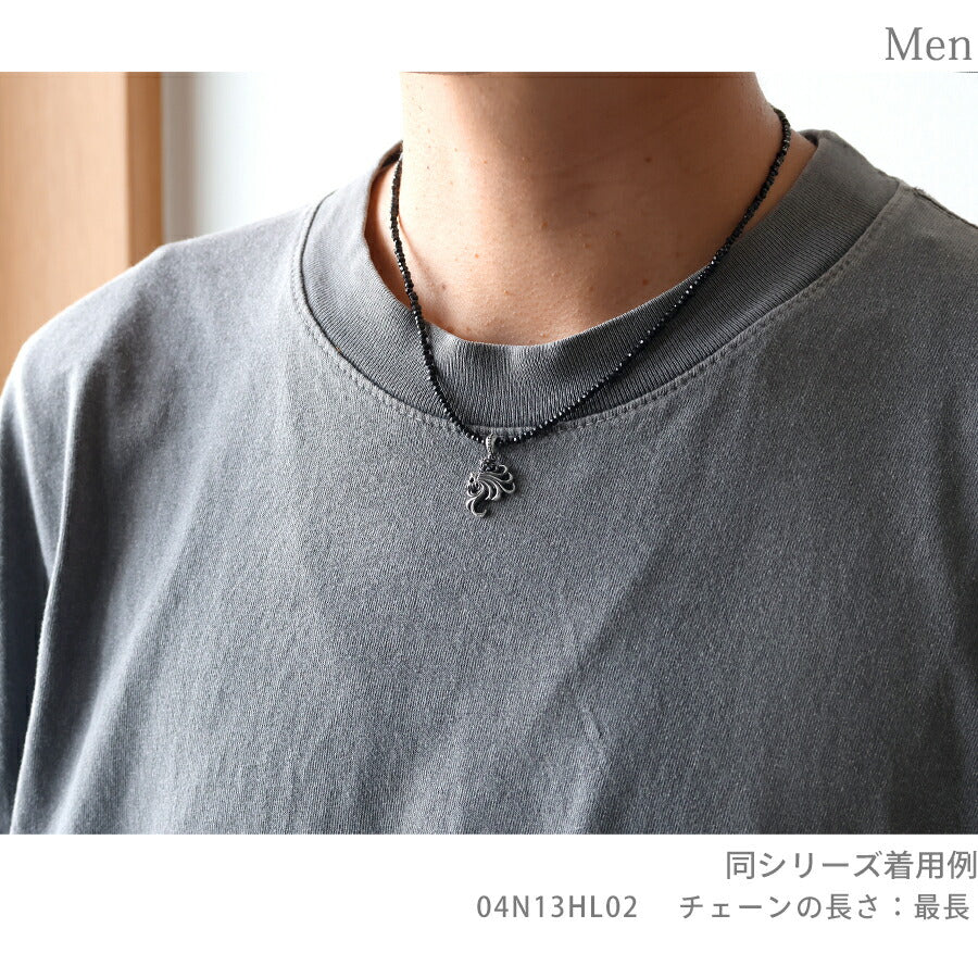 ライオンハート ネックレス メンズ ブランド LION HEART ハウル 動物 04N13HL02 シルバー ブラック アクセサリー 04N13HL02