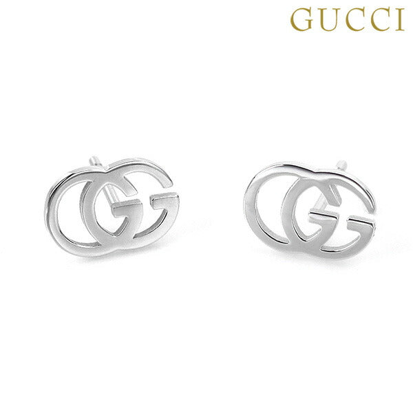 GUCCI グッチ ピアス 18K ホワイトゴールド 094074 J8502 9000 グッチ ピアス GGマーク K18WG 18金 レディース 094074 J8502
