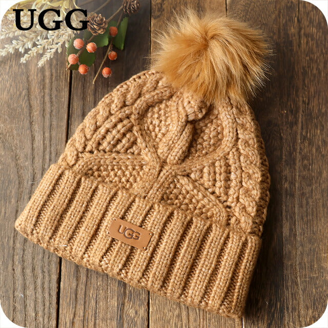 アグ ニット帽 メンズ レディース ブランド UGG CABLE BEANIE WITH POM