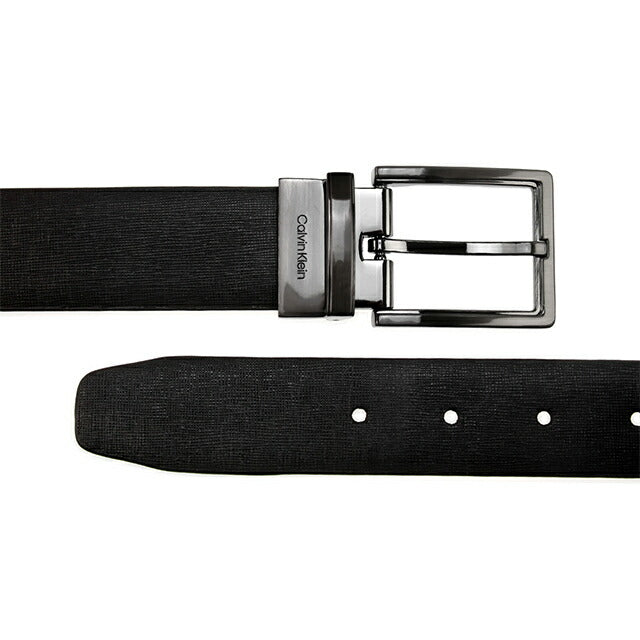 カルバンクライン ベルト メンズ ブランド Leather 革 レザー リバーシブル 11CK010027 表:ブラック 裏:ダークブラウン 小物 11CK010027