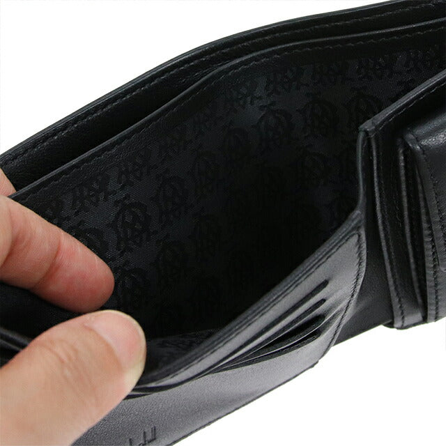 ダンヒル 二つ折り財布 メンズ ブランド Avorities 革 レザーウォレット 小銭入れあり レザー 19F2932AV001R ブラック 財布 19F2932AV001R