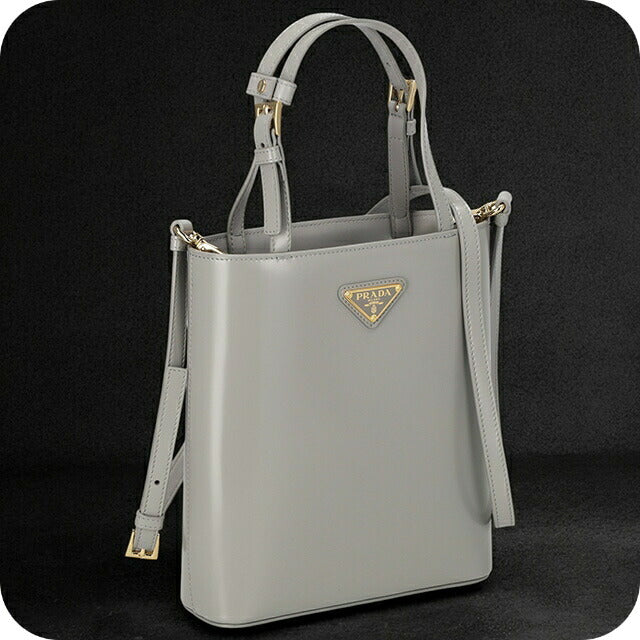 プラダ ハンドバッグ レディース ブランド PRADA レザー 1BA401 グレー 1BA401SPAZZOOO-NUBE