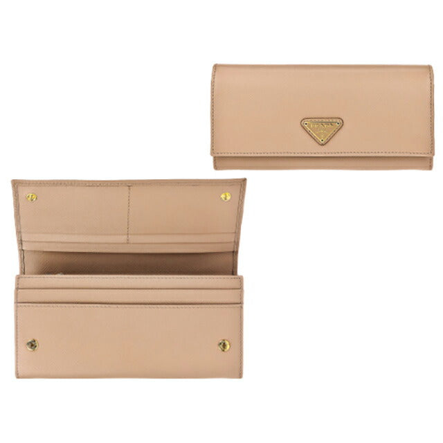 プラダ 長財布 レディース ブランド PRADA レザー 1MH132 ピンクベージュ 1MH132S-TRIAN-CIP