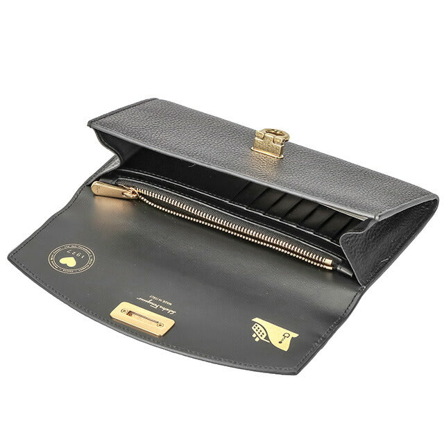 フェラガモ 長財布 レディース ブランド Ferragamo 220023CALF NER 742 090 ブラック 220023CALF-NER-742-090