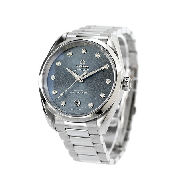 オメガ シーマスター アクアテラ 150M 38mm 自動巻き 腕時計 ブランド レディース ダイヤモンド OMEGA 220.10.38.20.53.001 アナログ ブルー スイス製 220-10-38-20-53-001