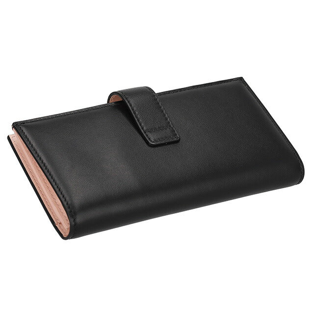 フェラガモ 長財布 レディース ブランド Ferragamo 220522CALF NE NP 770 845 ブラック/ピンク 220522CALF-NE-NP-770-845