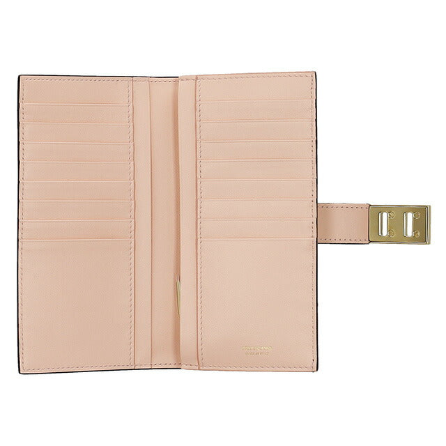 フェラガモ 長財布 レディース ブランド Ferragamo 220522CALF NE NP 770 845 ブラック/ピンク 220522CALF-NE-NP-770-845