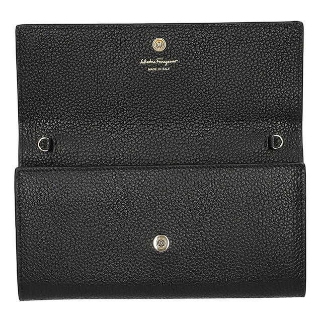 フェラガモ 長財布 レディース ブランド Ferragamo 220636CALF NERR 770 374 ブラック 220636CALF-NERR-770-374