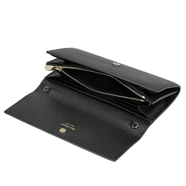 フェラガモ 長財布 レディース ブランド Ferragamo 220636CALF NERR 770 374 ブラック 220636CALF-NERR-770-374