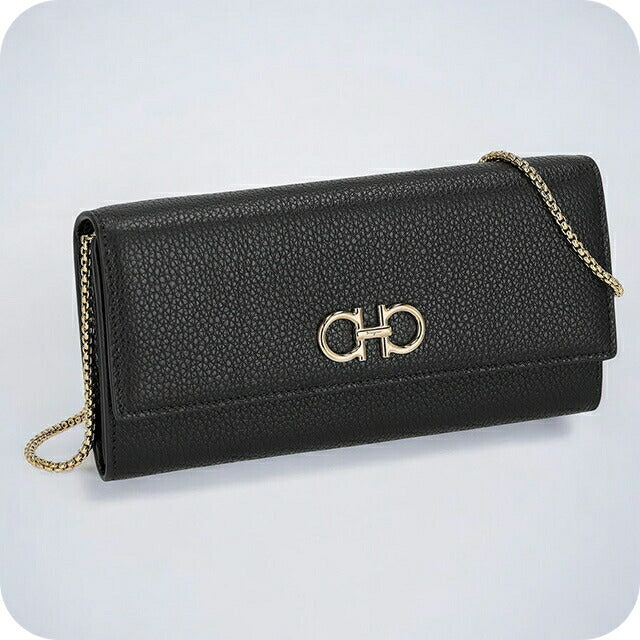 フェラガモ 長財布 レディース ブランド Ferragamo 220636CALF NERR 770 374 ブラック 220636CALF-NERR-770-374