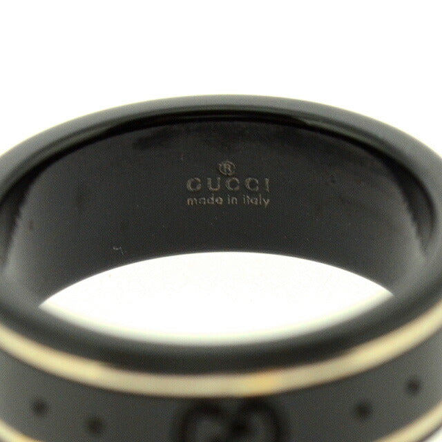 グッチ リング メンズ レディース ブランド GUCCI 225985-I19A1 ブラック 225985-I19A1-8061-11
