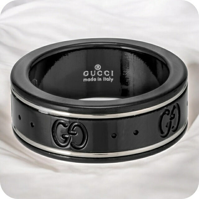 グッチ リング メンズ レディース ブランド GUCCI 225985-I19A1 ブラック 225985-I19A1-8061-13