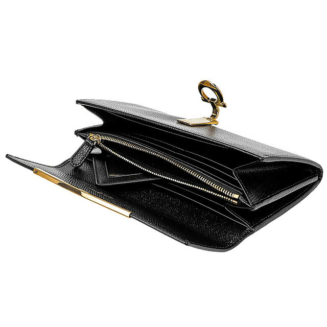 フェラガモ 長財布 レディース ブランド Ferragamo 22D150PEBBLE NER 683 312 ブラック 22D150PEBBLE-NER-683-312