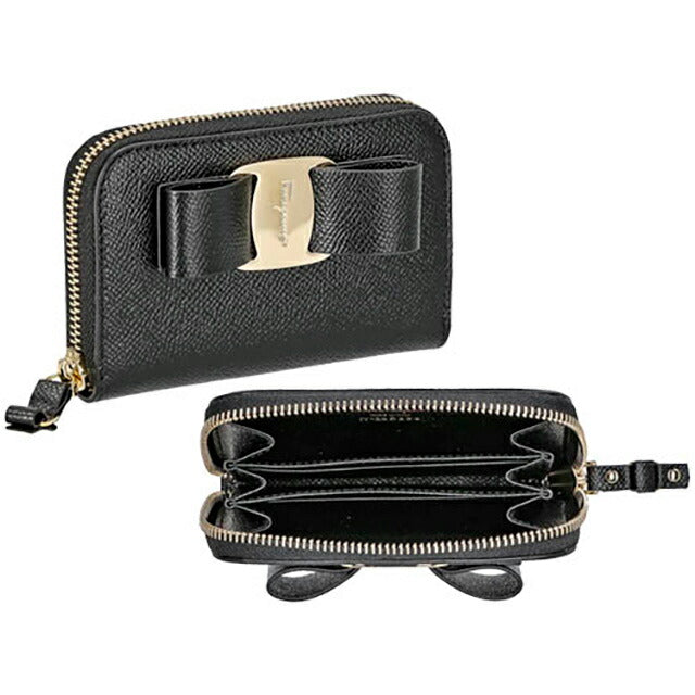 フェラガモ コインケース レディース ブランド Ferragamo 22D288PEBBLE NER 725 290 ブラック 22D288PEBBLE-NER-725-290