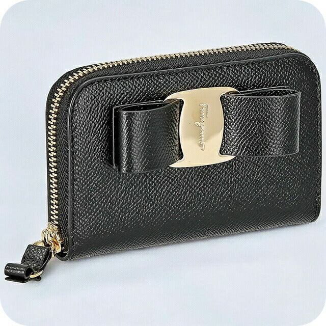 フェラガモ コインケース レディース ブランド Ferragamo 22D288PEBBLE NER 725 290 ブラック 22D288PEBBLE-NER-725-290