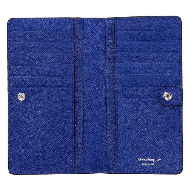 フェラガモ 長財布 レディース ブランド Ferragamo 22D779CALF LAPIS 762 895 ブルー 22D779CALF-LAPIS-762-895