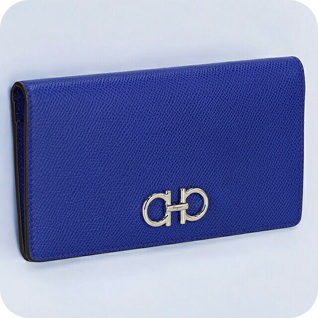 フェラガモ 長財布 レディース ブランド Ferragamo 22D779CALF LAPIS 762 895 ブルー 22D779CALF-LAPIS-762-895