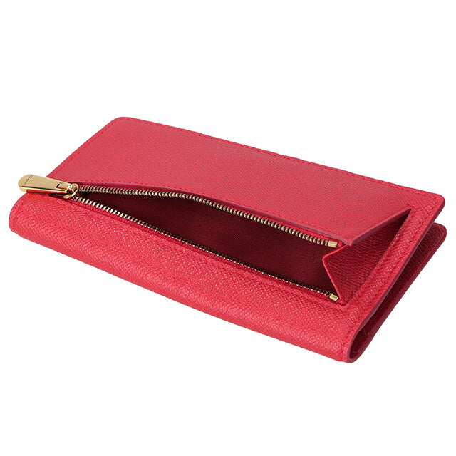 フェラガモ 長財布 レディース ブランド Ferragamo 22D779PEBBLE LIPST 746 639 レッド 22D779PEBBLE-LIPST-746-639