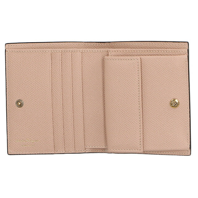 フェラガモ 二つ折り財布 レディース ブランド Ferragamo 22D780CALF AMARE 752 759 ピンクベージュ 22D780CALF-AMARE-752-759
