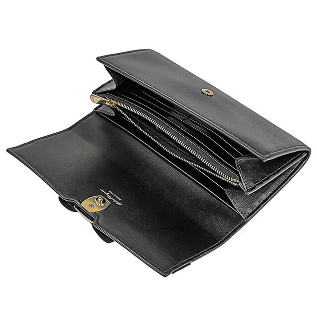 フェラガモ 長財布 レディース ブランド Ferragamo 22E008CALF NER 734 541 ブラック 22E008CALF-NER-734-541