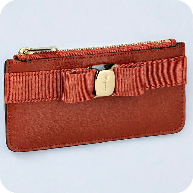 フェラガモ コインケース レディース ブランド Ferragamo 22E010CALF RAMAS 758 790 レッドブラウン 22E010CALF-RAMAS-758-790
