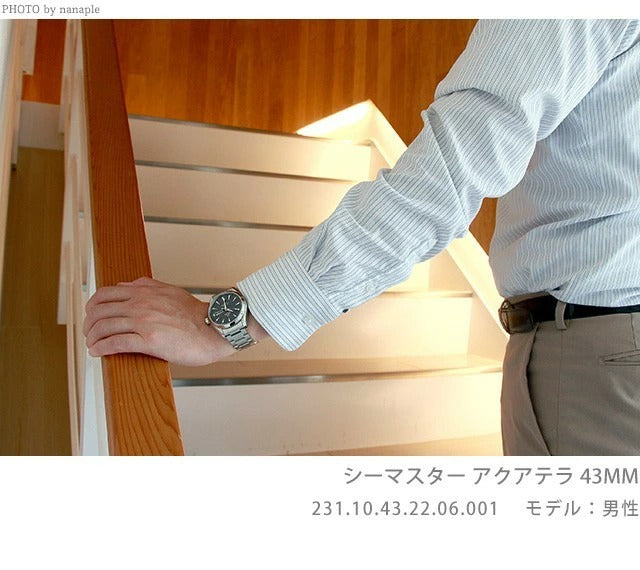 オメガ シーマスター アクアテラ 150M コーアクシャル クロノメーター GMT 43mm 自動巻き 機械式 腕時計 ブランド メンズ 革ベルト OMEGA 231.13.43.22.02.004 231-13-43-22-02-004