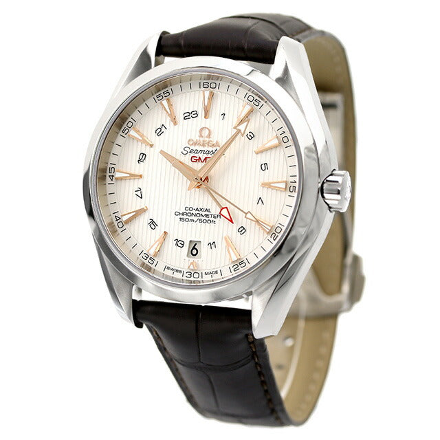 オメガ シーマスター アクアテラ 150M コーアクシャル クロノメーター GMT 43mm 自動巻き 機械式 腕時計 ブランド メンズ 革ベルト OMEGA 231.13.43.22.02.004 231-13-43-22-02-004