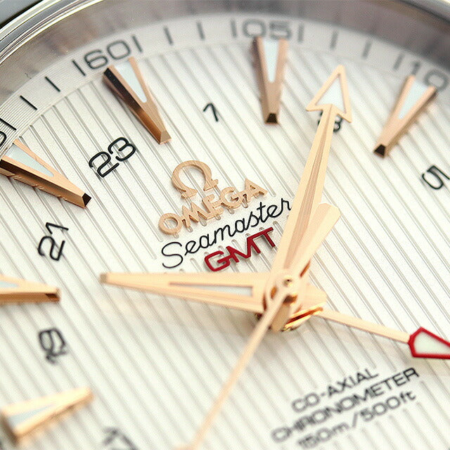 オメガ シーマスター アクアテラ 150M コーアクシャル クロノメーター GMT 43mm 自動巻き 機械式 腕時計 ブランド メンズ 革ベルト OMEGA 231.13.43.22.02.004 231-13-43-22-02-004