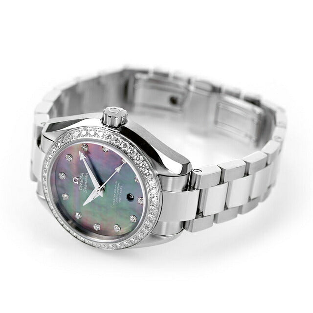 オメガ シーマスター アクアテラ 34mm 自動巻き 機械式 腕時計 ブランド レディース ダイヤモンド OMEGA 231.15.34.20.57.001 アナログ グレーシェル 231-15-34-20-57-001