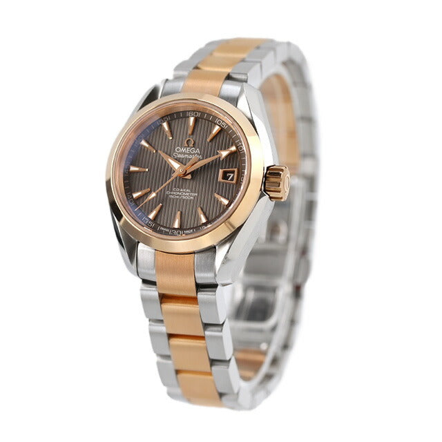オメガ シーマスター 30mm 自動巻き 腕時計 ブランド レディース OMEGA 231.20.30.20.06.001 アナログ グレー シルバー/ローズゴールド スイス製 231-20-30-20-06-001