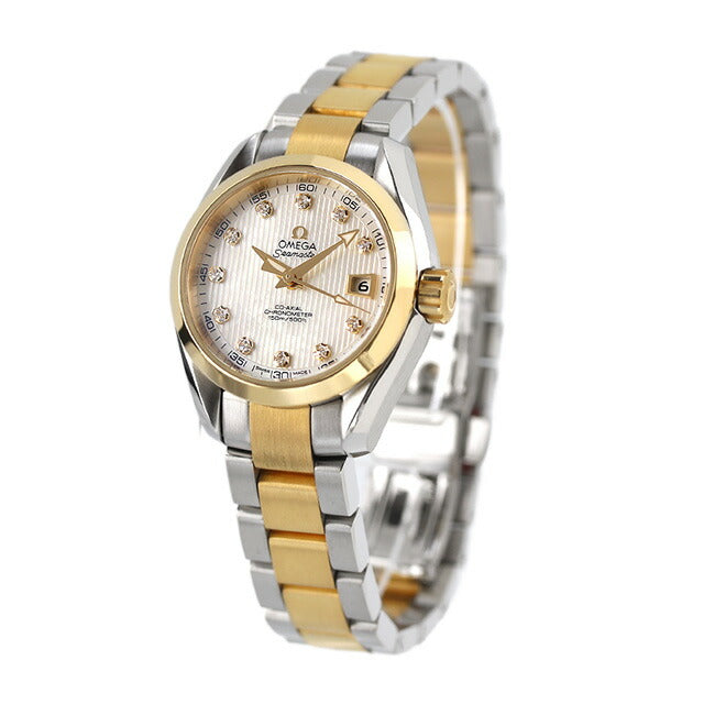 オメガ シーマスター 30mm 自動巻き 腕時計 ブランド レディース ダイヤモンド OMEGA 231.20.30.20.55.002 アナログ ホワイト シルバー/ゴールド 白 スイス製 231-20-30-20-55-002