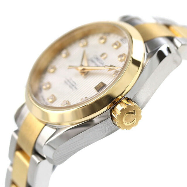 オメガ シーマスター 30mm 自動巻き 腕時計 ブランド レディース ダイヤモンド OMEGA 231.20.30.20.55.002 アナログ ホワイト シルバー/ゴールド 白 スイス製 231-20-30-20-55-002