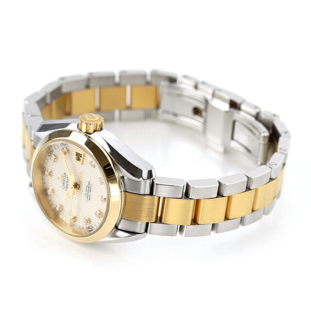 オメガ シーマスター 30mm 自動巻き 腕時計 ブランド レディース ダイヤモンド OMEGA 231.20.30.20.55.002 アナログ ホワイト シルバー/ゴールド 白 スイス製 231-20-30-20-55-002