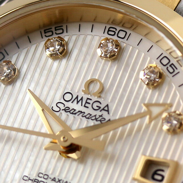 オメガ シーマスター 30mm 自動巻き 腕時計 ブランド レディース ダイヤモンド OMEGA 231.20.30.20.55.002 アナログ ホワイト シルバー/ゴールド 白 スイス製 231-20-30-20-55-002