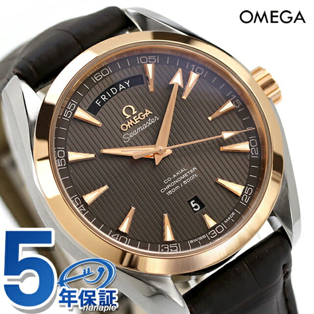 オメガ シーマスター アクアテラ 150M 41.5mm 自動巻き 腕時計 ブランド メンズ OMEGA 231.23.42.22.06.001 アナログ グレー ダークブラウン スイス製 231-23-42-22-06-001