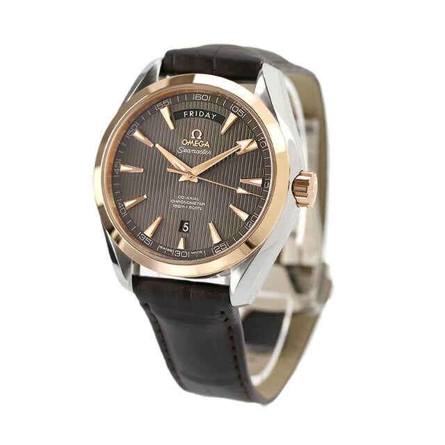 オメガ シーマスター アクアテラ 150M 41.5mm 自動巻き 腕時計 ブランド メンズ OMEGA 231.23.42.22.06.001 アナログ グレー ダークブラウン スイス製 231-23-42-22-06-001