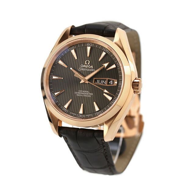 オメガ シーマスター アクアテラ 150M 43mm 自動巻き 腕時計 ブランド メンズ OMEGA 231.53.43.22.06.001 アナログ グレー ダークブラウン スイス製 231-53-43-22-06-001