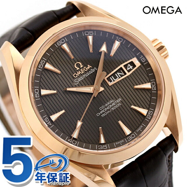 オメガ シーマスター アクアテラ 150M 43mm 自動巻き 腕時計 ブランド メンズ OMEGA 231.53.43.22.06.001 アナログ グレー ダークブラウン スイス製 231-53-43-22-06-001