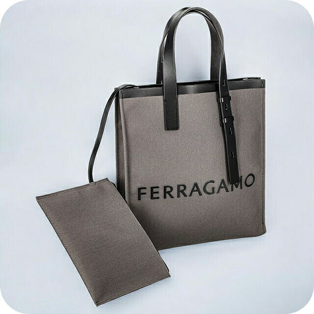 フェラガモFerragamo トートバッグ トープと黒 フェラガモ トートバッグ レディース ブランド Ferragamo