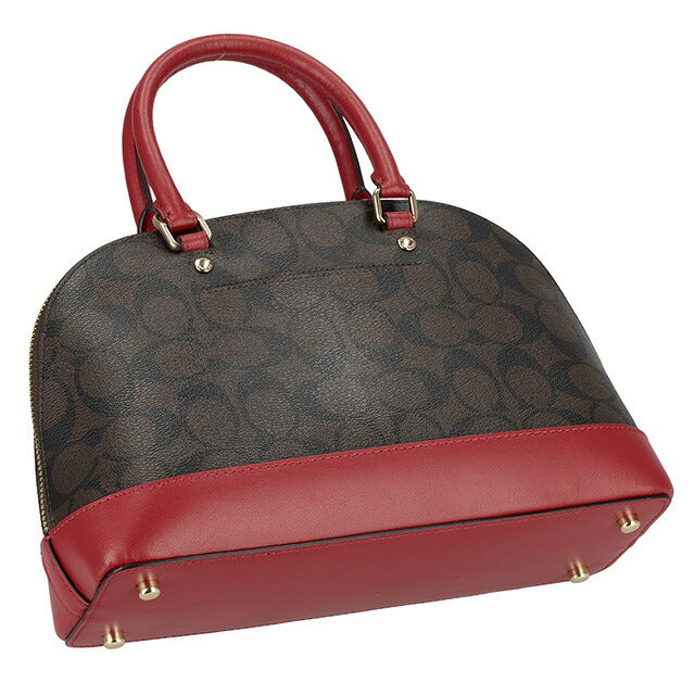コーチ ハンドバッグ レディース ブランド COACH シグネチャー 27583 IML72 1 ブラウン/レッド 27583-IML72-1