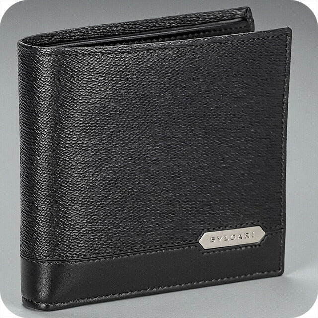 ブルガリ 二つ折り財布 メンズ ブランド BVLGARI 280899 BLK ブラック ウォレット 高級 おしゃれ プレゼント 実用的