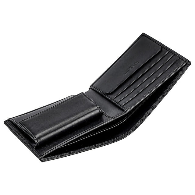 ブルガリ 二つ折り財布 メンズ ブランド BVLGARI 280899 BLK ブラック ウォレット 高級 おしゃれ プレゼント 実用的