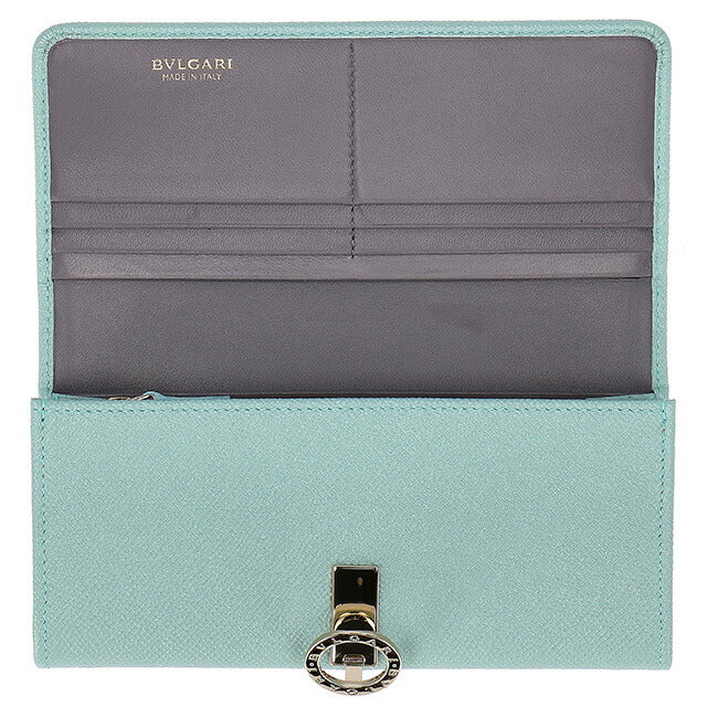 ブルガリ 長財布 レディース ブランド BVLGARI レザー 287301 GLATU ターコイズ 287301-GLATU