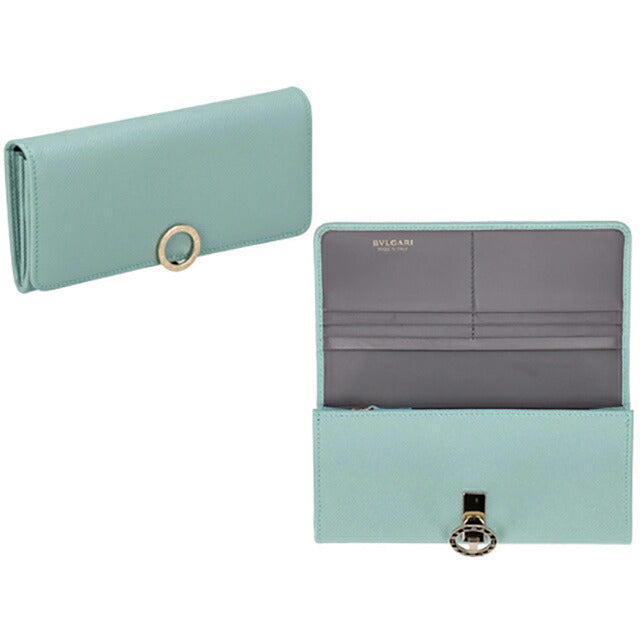 ブルガリ 長財布 レディース ブランド BVLGARI レザー 287301 GLATU ターコイズ 287301-GLATU