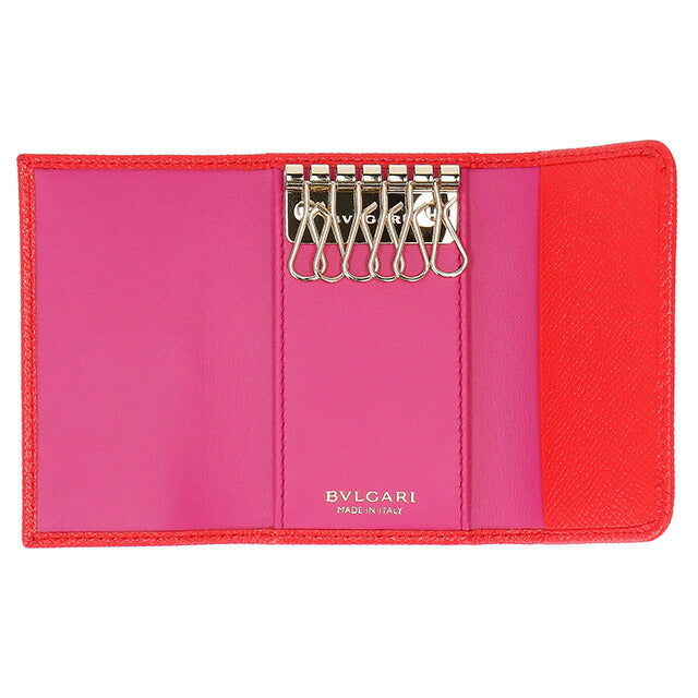 ブルガリ キーケース レディース ブランド BVLGARI レザー 288156 レッド 288156-SSCOR